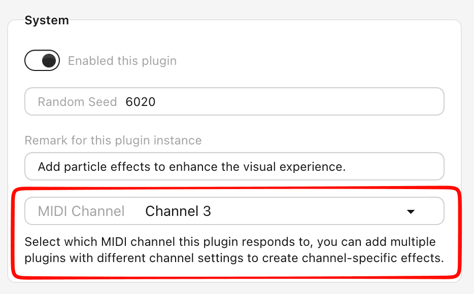 Channel Adapter Setting